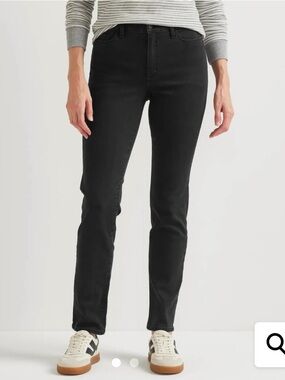 Eddie Bauer Venture Stretch High-Rise Slim Straight Leg black Jeans NEW NWT